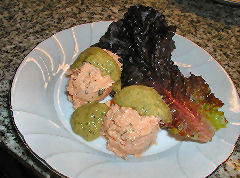 Salmon Rillette with Pinenut Sauce