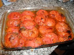 Lightly charred tomatoes