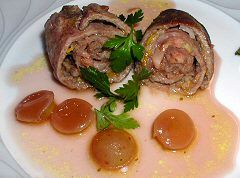 Beef Roulade with Grape Sauce