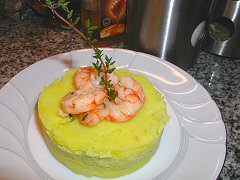 Causa with Shrimp