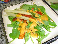 Roasted pepper and asparagus salad