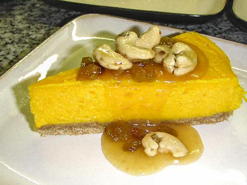 Pumpkin/Squash tart with cashew caramel