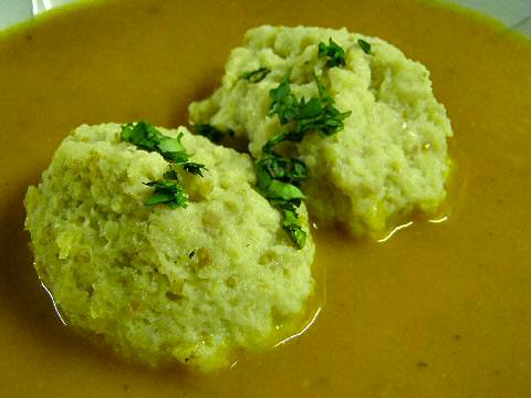 7 Fish Gefilte in Tomato-Cilantro Soup