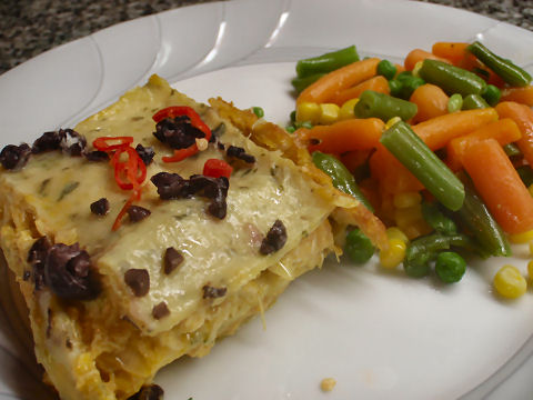 Aji de gallina lasagna