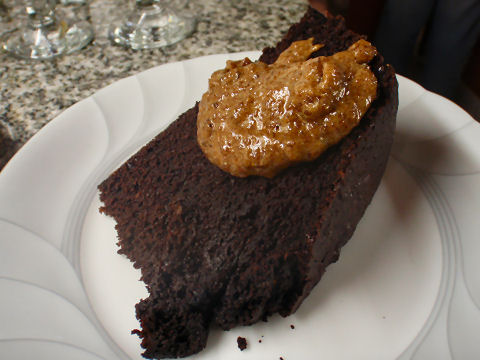 Chocolate Chili Cake with Fig Icing