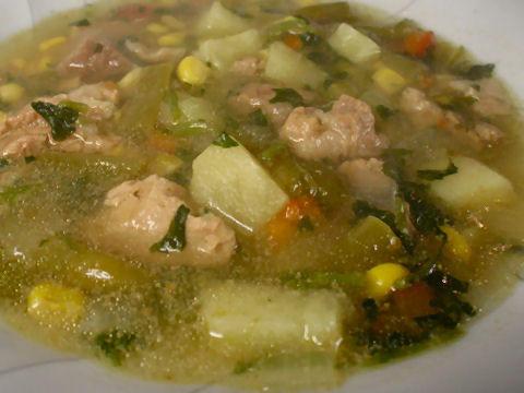 Pork rib and watercress soup