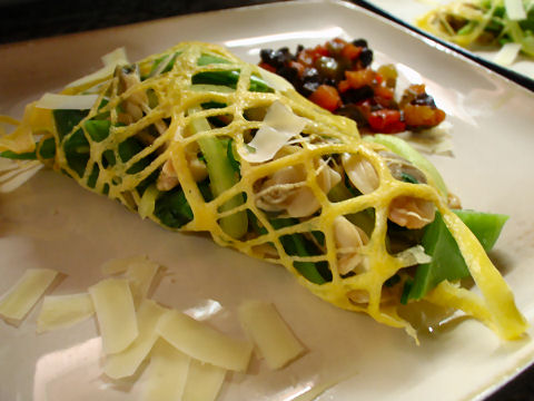 Egg Nets with Clam Salad