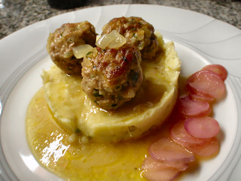 Boulettes ou andouillettes d’Amiens aux pommes de terre