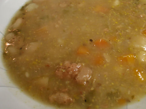 Broccoli Rabe and Sausage soup