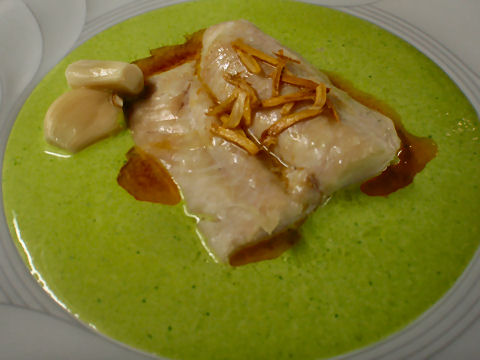 Cod with Green Pepper Sauce
