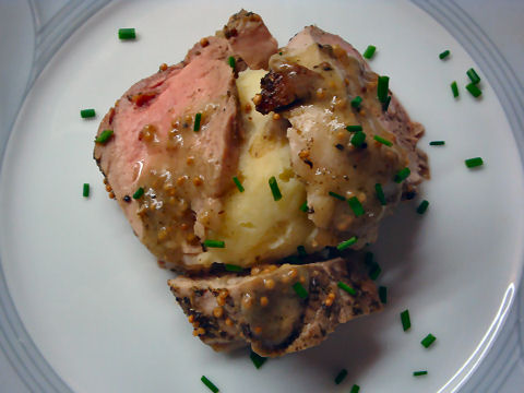 Roast Pork Loin with Horseradish Mash