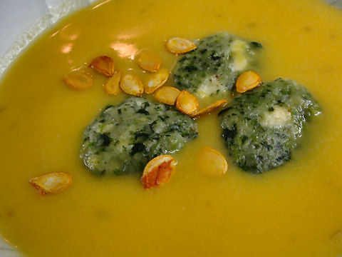 Roasted Squash Soup with Malfatti