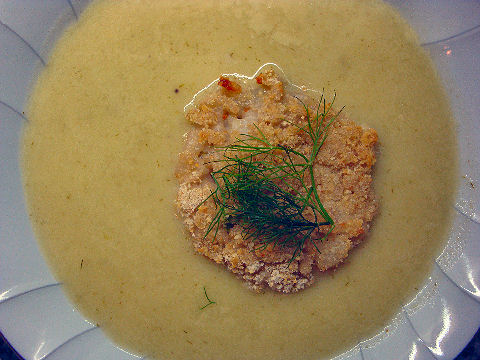 Cream of Fennel Soup with Arancino