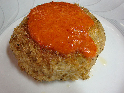 Quinoa Crabcake, Piquillo Sauce