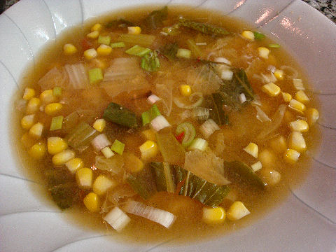 Corn and Miso soup
