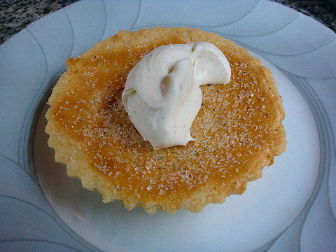 Lemon ginger cardamom tartlet