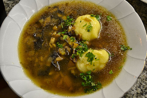 Mushroom Soup with Potato Dumplings