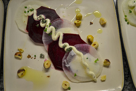 Beet & Daikon "Ravioli"