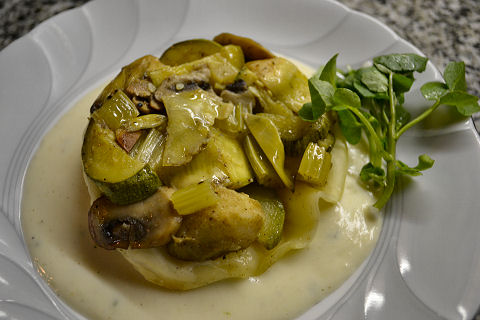 Artichoke-Zucchini Tarte Tatin