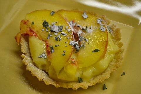 Peach Soy Custard Tartlet