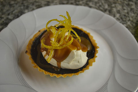 Dark chocolate tartlet