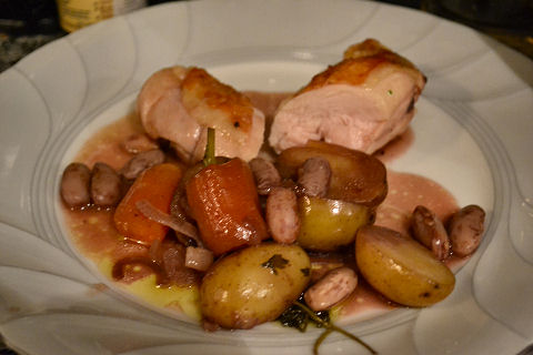 Chicken in Red Wine & Juniper Sauce