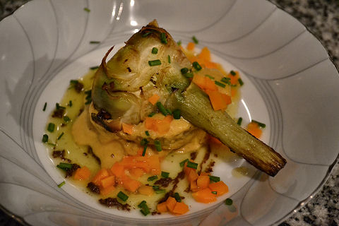 Artichoke and Potato Huancaina