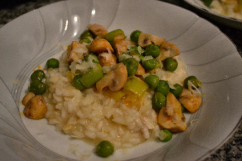 Spring vegetable risotto