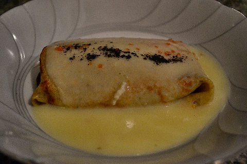 Eggplant and Cauliflower blintz