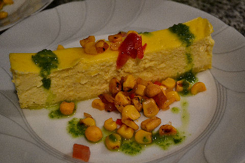 Corn & Green Onion Cheesecake