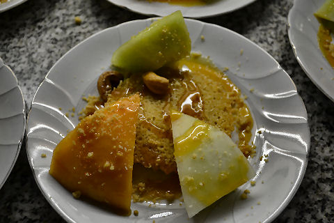 Almond Financier with Three Melons