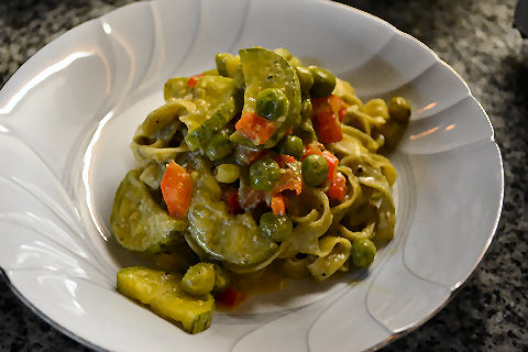 Fettucine with Basil Cashew Cream