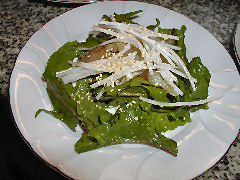 Dandelion Salad with cured gatuzo