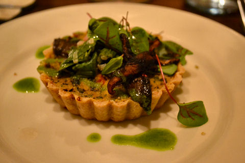 4 Course Vegan - spring vegetable quiche