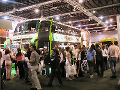 Queuing up to look at a bus...