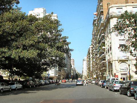 looking down Avenida Alvear