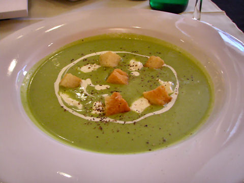 Bo Bo - chilled pea and bean soup