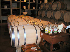 Bodegas Bouza - yeast being added to the barrels