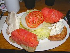 Carnegie Deli - bagel and lox