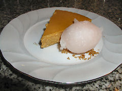 Casa SaltShaker - butternut mousse pie and young ginger sorbet