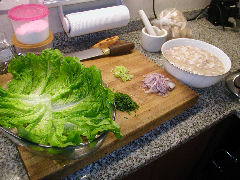Ceviche - various ingredients ready to assemble