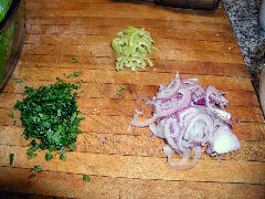 Ceviche - most of the additional ingredients