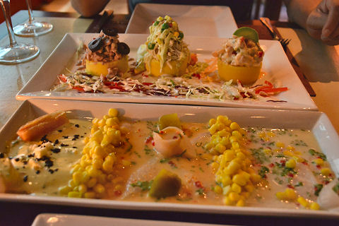 Ceviche - causas and tiraditos