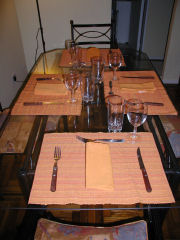 Table set for dinner party