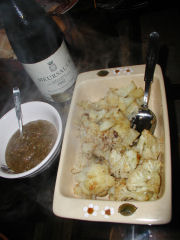 Cauliflower with walnut-marjoram sauce