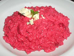 Eliot - beet and blue cheese risotto