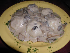 Erin’s ravioli of chicken, egglplant, and mushrooms