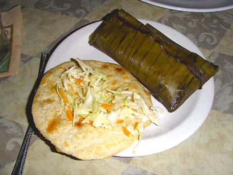 Gloria’s - pupusa and tamale