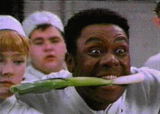 Lenny Henry as Gareth Blackstock in the BBC comedy Chef!