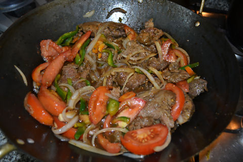 Lomo Saltado step-by-step